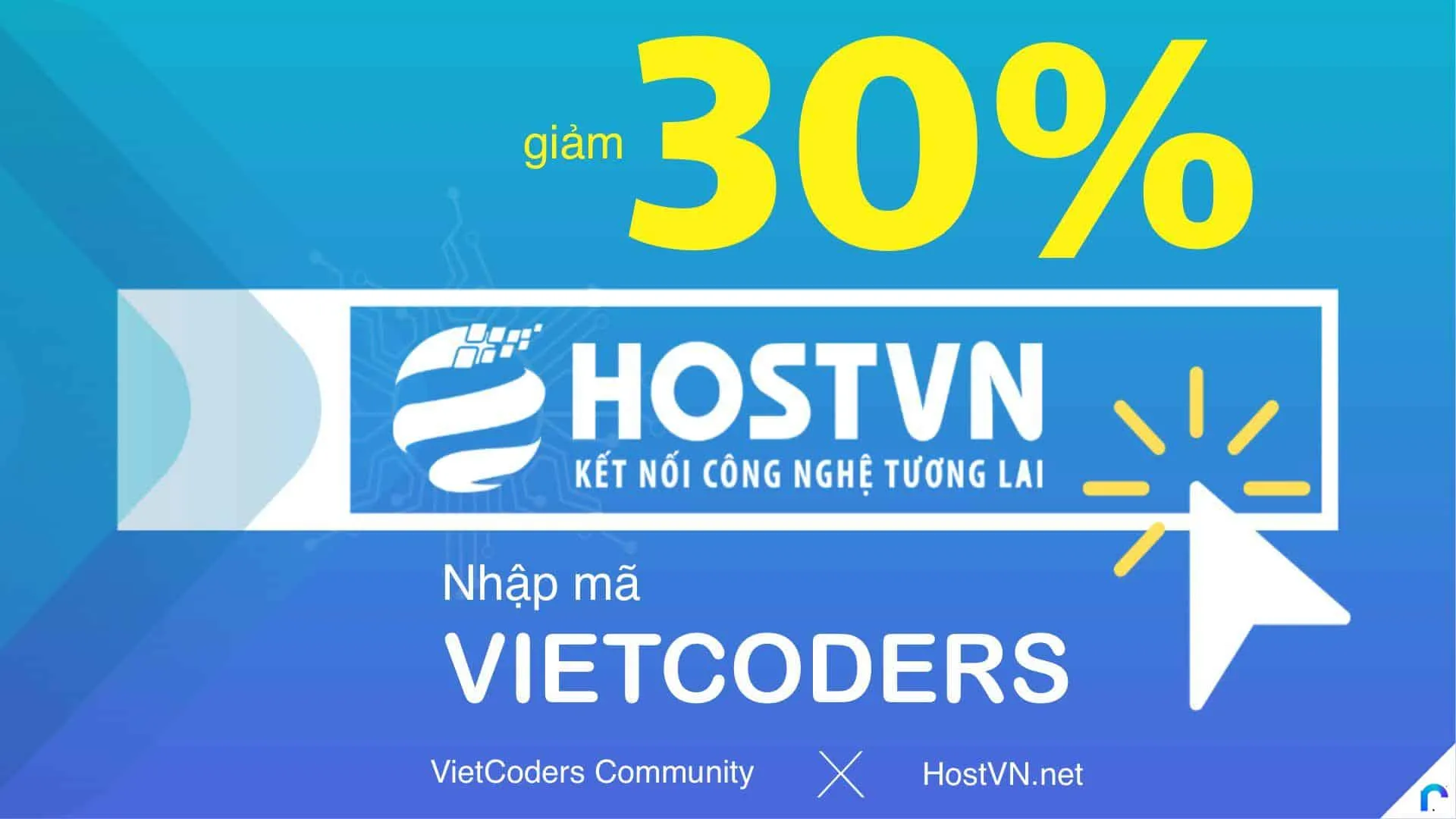 Mã giảm giá VIETCODERS 30% trên HostVN.net