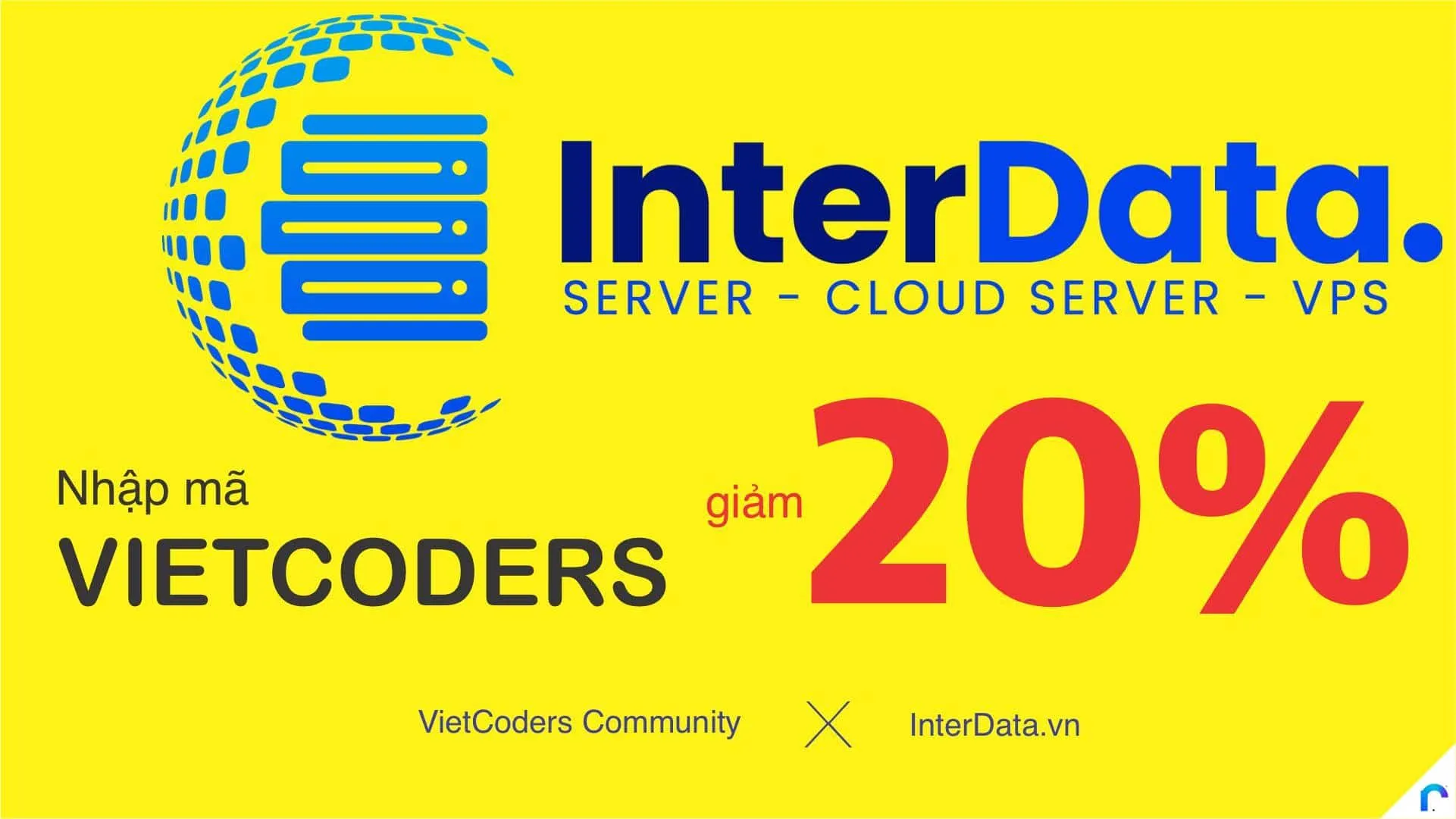 Mã giảm giá VIETCODERS 20% trên InterData.vn