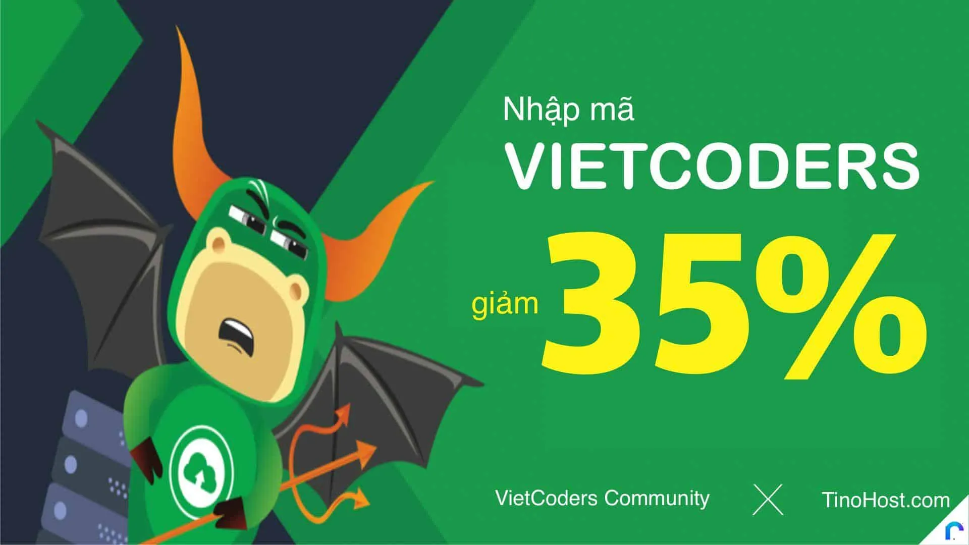 Mã giảm giá VIETCODERS 35% trên TinoHost.com