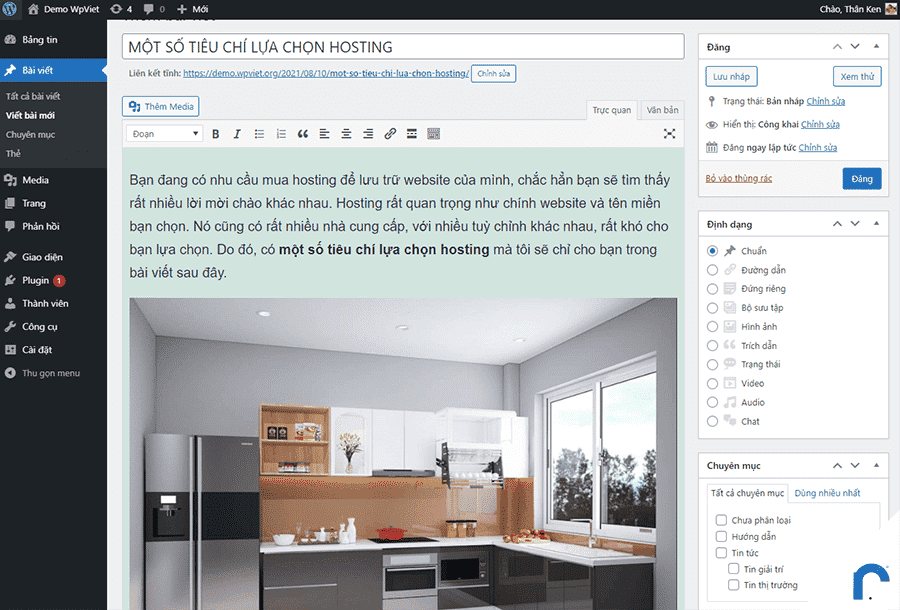 Tạo bài viết trong WordPress