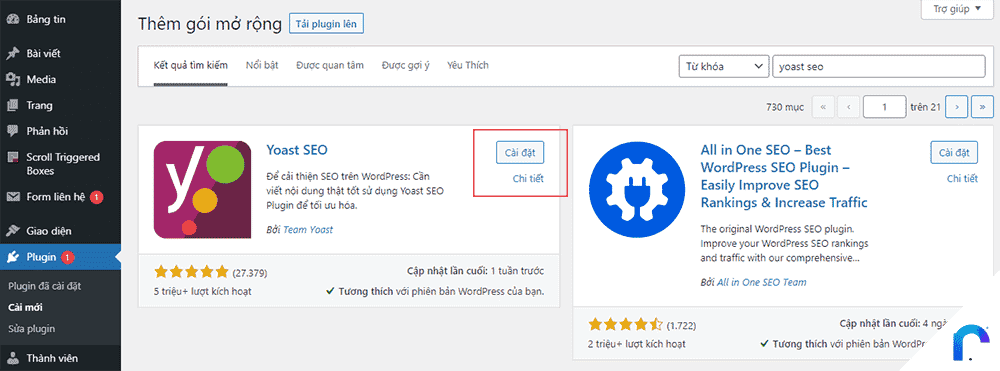 Hướng dẫn cài đặt Plugin WordPress