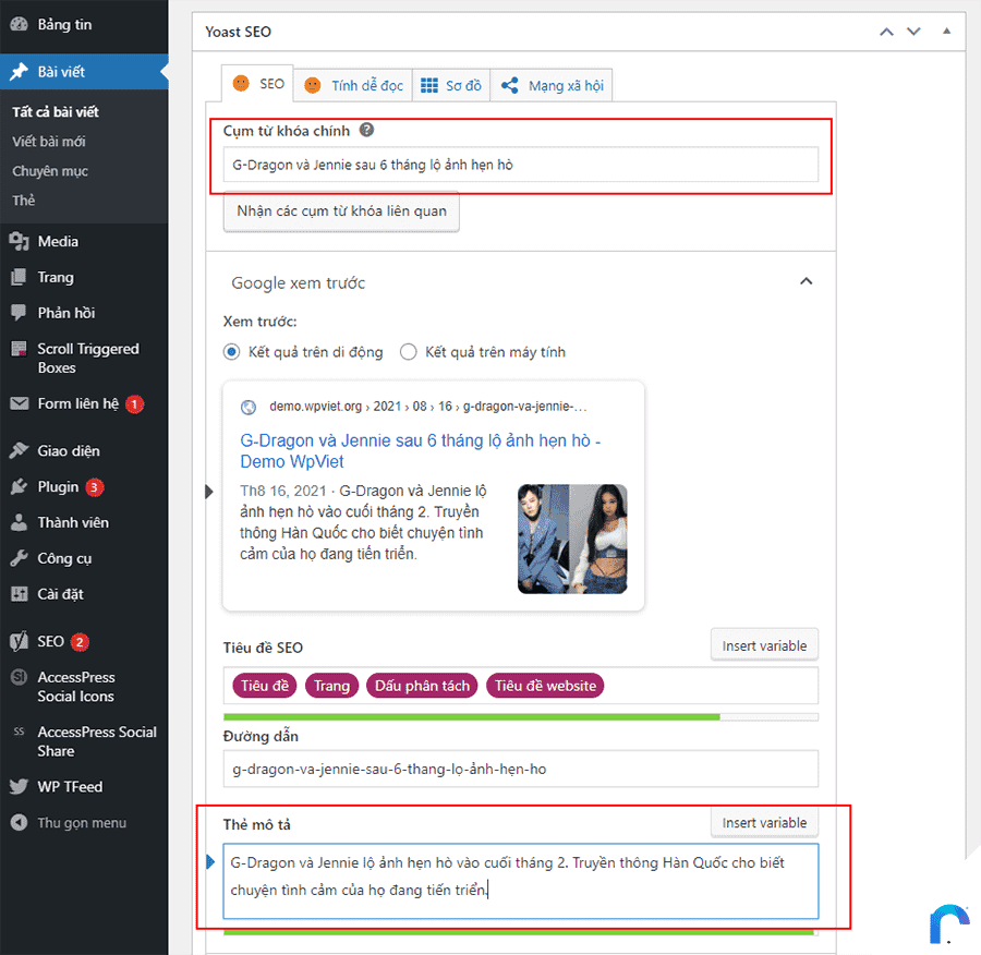 Cách viết bài chuẩn Yoast SEO