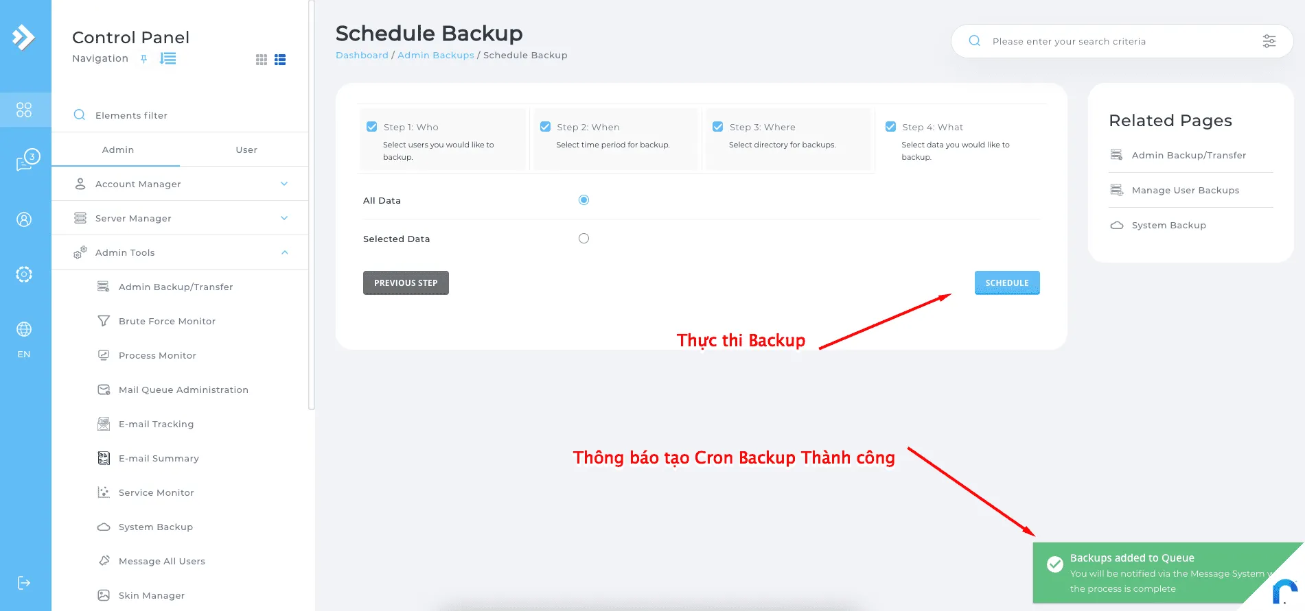 Success-backup-setting-directadmin