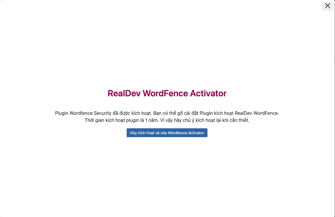 WordFence Activator | Kích hoạt Bản quyền WordFence